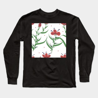 Elegance Seamless pattern with flowers Long Sleeve T-Shirt